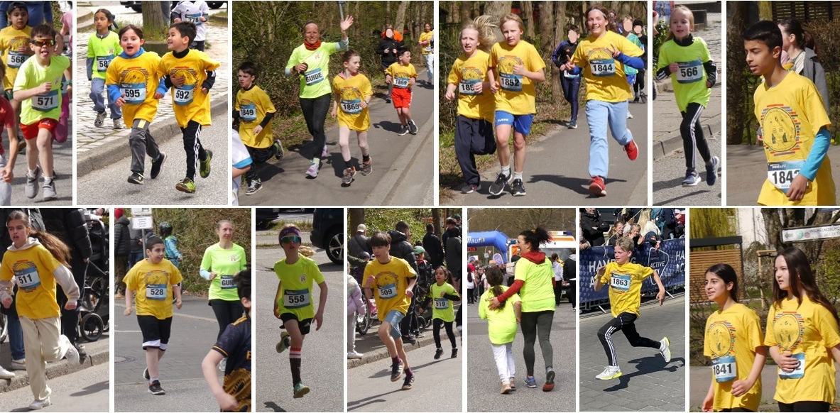 Wilhelmsburger Insellauf 2025 Collage unserer SuS