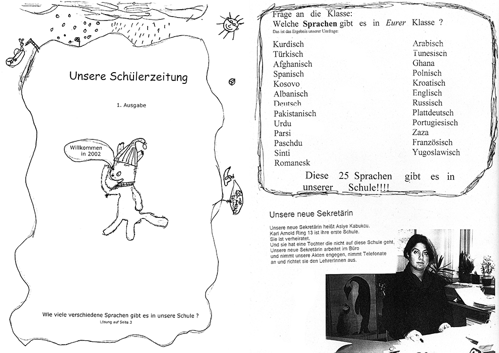 Die erste Schüler*innen-Zeitung der Burgweide, angeleitet von Michael Böss.