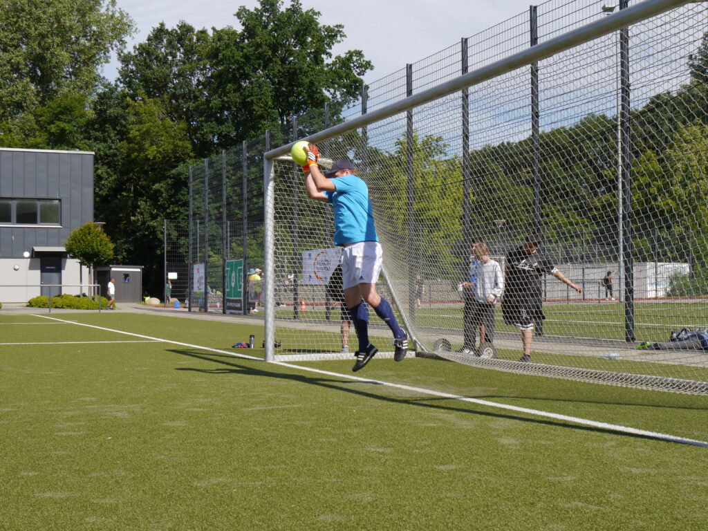 Danny die Katze im Fußballtor